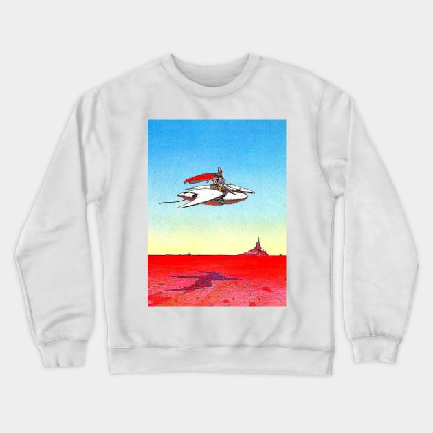 Jean Giraud - moebius - voyage d'hermes Crewneck Sweatshirt by QualityArtFirst